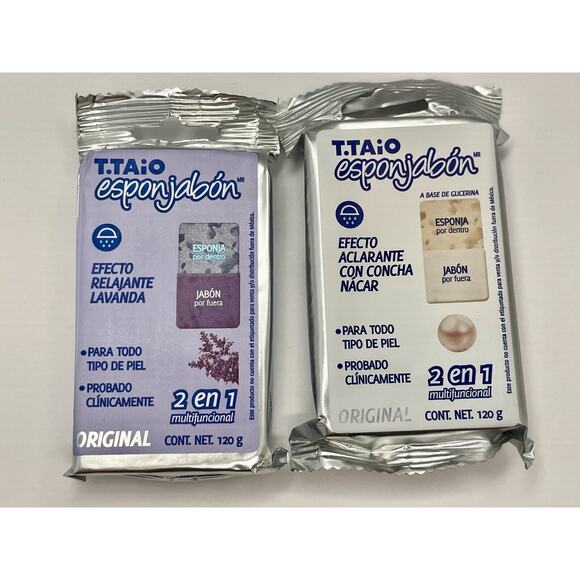 T.TAiO Esponjabon Lavender & Mother of Pearl Soap Sponge New!!! - Picture 9 of 9